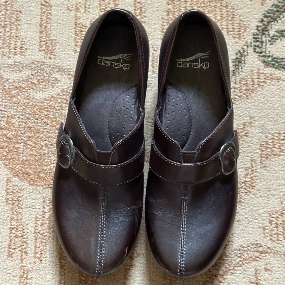Dansko Tamara Dark Brown Slip On Clog with Buckle Women EU Size 37/US Size 6 - Picture 3 of 12